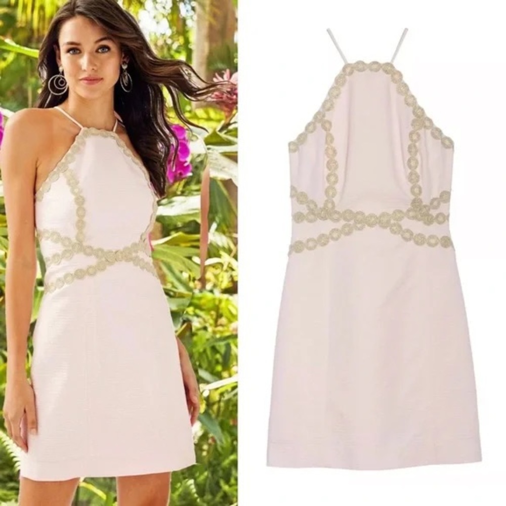 Lilly Pulitzer Paradise Tint Gold Shift NWT Flaws